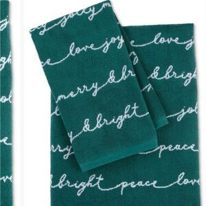 Martex Holiday Script Bath Towel 27” X 52”. 100% Cotton